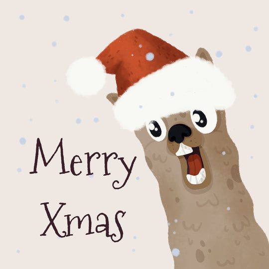 Merry Christmas Funny Llama Card