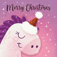 Merry Christmas Cute Unicorn Card Season_Christmas Theme_Unicorn