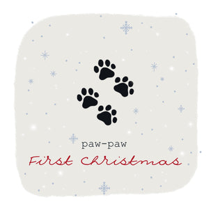 Happy First Christmas Four Little Paws Card Season_Christmas Seo_First Seo_For Dogs
