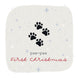 Happy First Christmas Four Little Paws Card