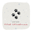 Happy First Christmas Four Little Paws Card Season_Christmas Seo_First Seo_For Dogs