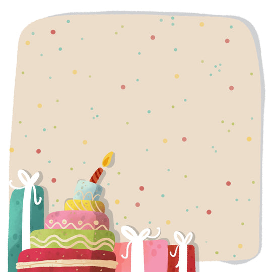 Blank Happy Birthday Cakes Card