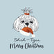 Merry Christmas Shih-Tzu Carrying Santa Hat In Its Mouth Card