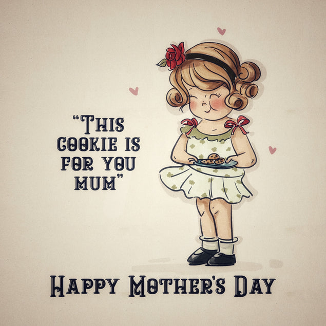 This Cookie Is For You Mum Mother's Day Card Season_Mother’s Day, Style_Vintage