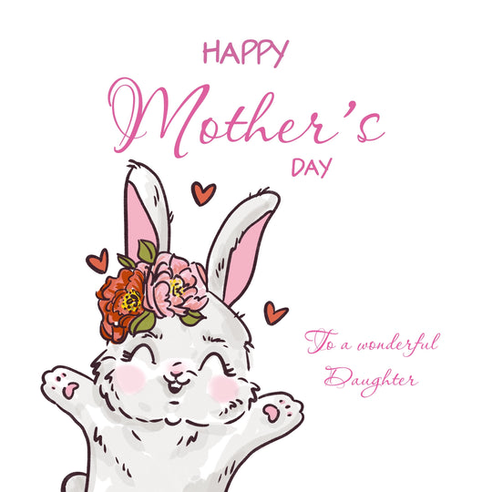 Cute Bunny Happy Mother's Day Daughter Card