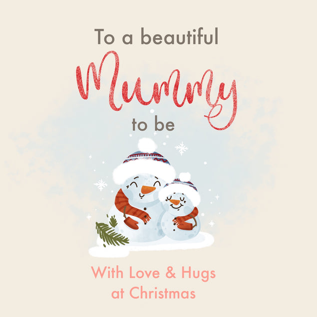 To A Beautiful Mummy-to-be With Love And Hugs At Christmas Card Season_Christmas Occasion_Mum to be
