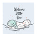 Sleeping Baby Welcome Card