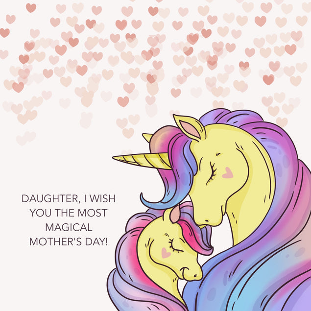 Unicorn Happy Mother's Day Daughter Card Season_Mother’s Day, Recipient_For Daughter