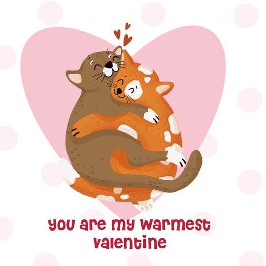 You Are My Warmest Valentine Cute Cats Valentine's Day Card