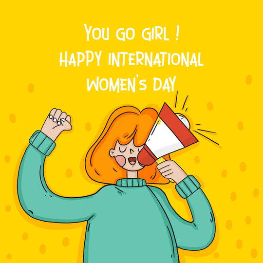 You Go Girl Megaphone Speaker International Women's Day Card