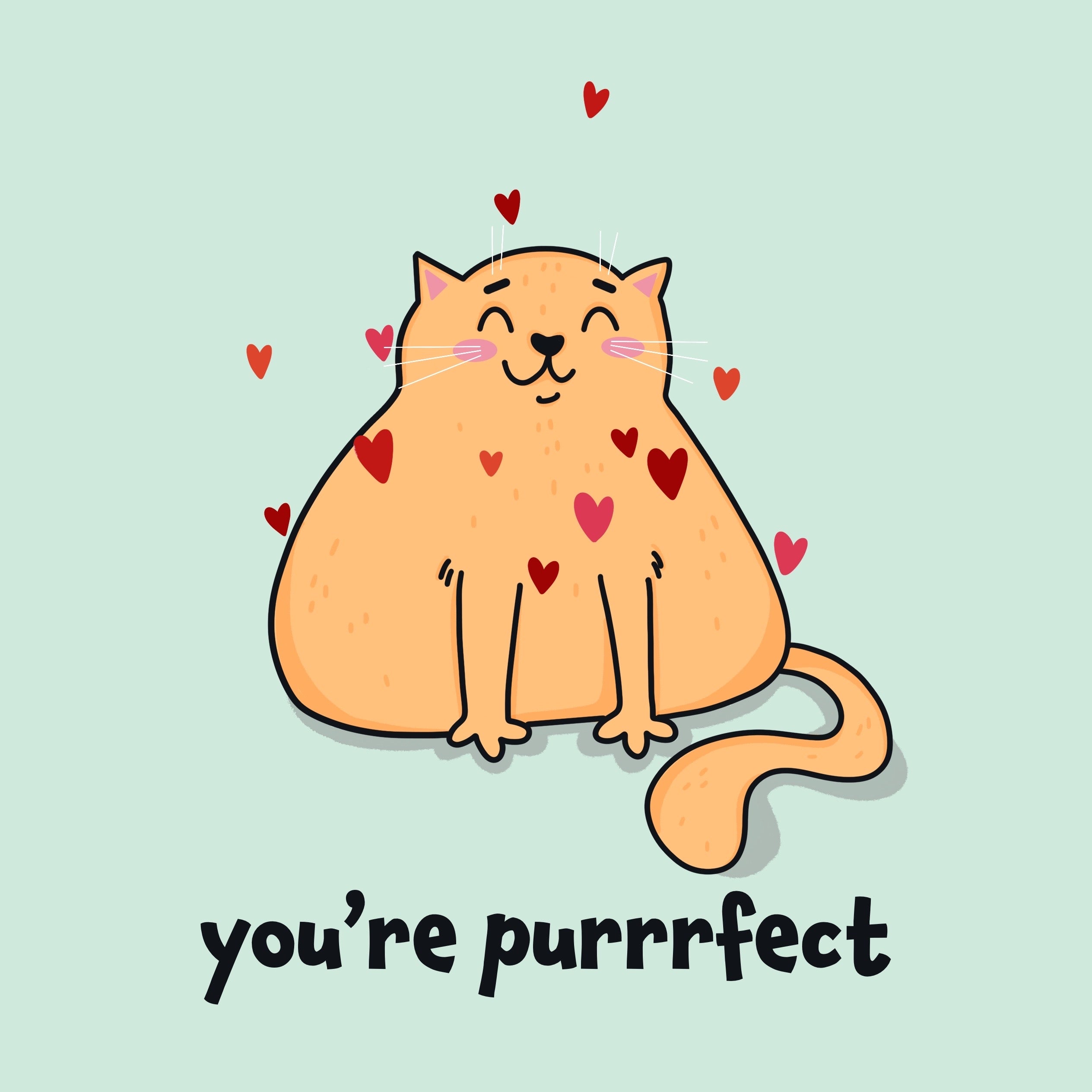 Cat You're Purrfect Valentine's Day Card | Boomf