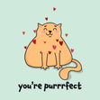 Cat You're Purrfect Valentine's Day Card Season_Valentine’s Day, Theme_Cat, Style_Funny