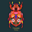THANK YOU BEATLE BUG CARD - 1
