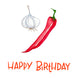 Happy Birthday Chili Pepper And Garlic