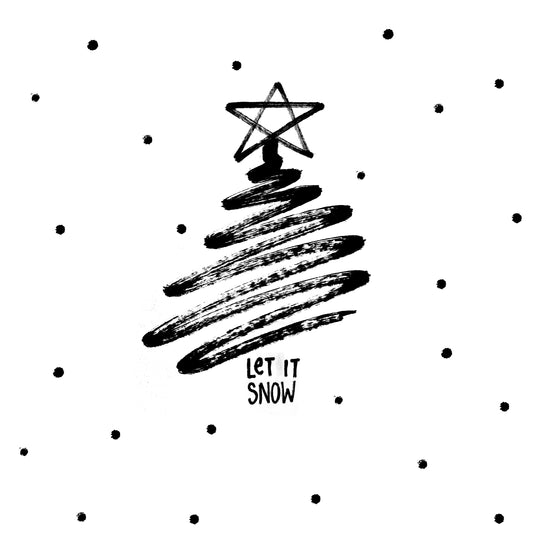 Let It Snow Minimalist Christmas Tree