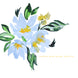 Beautiful Blue Watercolor Flower Happy Birthday Auntie