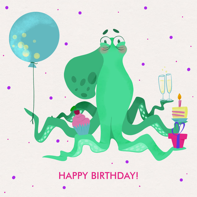 Cute Octopus Happy Birthday | Boomf