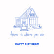 Happy Birthday Blue House