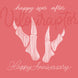 Happy Anniversary Pink Background Dinosaur