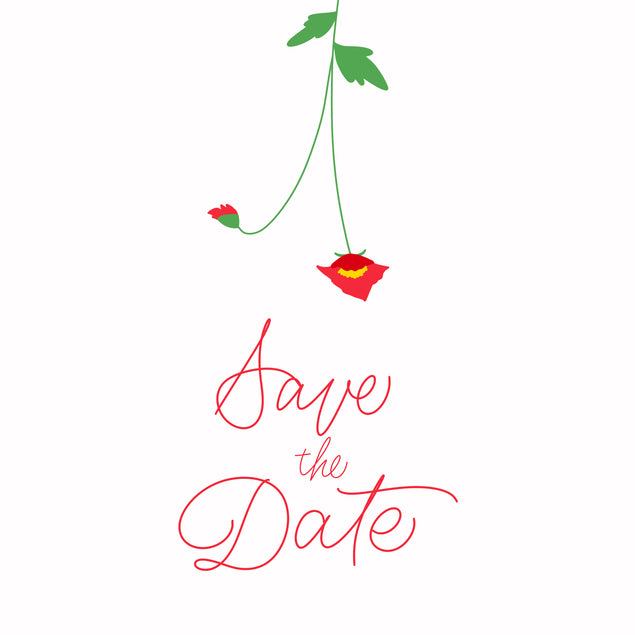 Pretty Flower Wedding Invitation