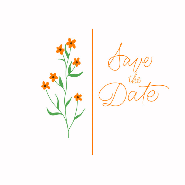 Cute Flower Wedding Invitation