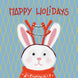 Happy Holidays Cute Rabbit