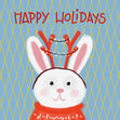 Happy Holidays Cute Rabbit