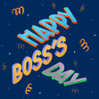 Happy Boss's Day Simple Swirls