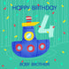 Cute Little Boat Happy 4th Birthday Brother