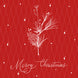 Merry Christmas Minimalist Flower Bouquet Red Theme