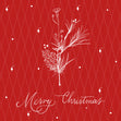 Merry Christmas Minimalist Flower Bouquet Red Theme