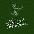 Merry Christmas Minimalist Mistletoe Green Theme