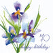 Purple Painted In Watercolor Flowers Happy 70th Birthday