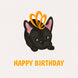 Black Frenchie Happy Birthday