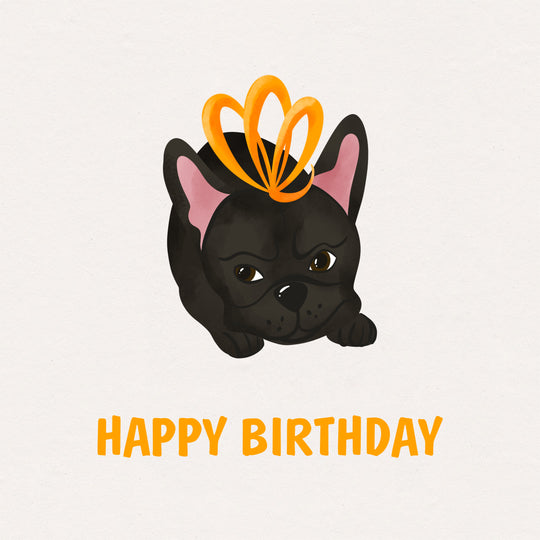 Black Frenchie Happy Birthday