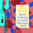 Happy Birthday Grandad Blue Telephone