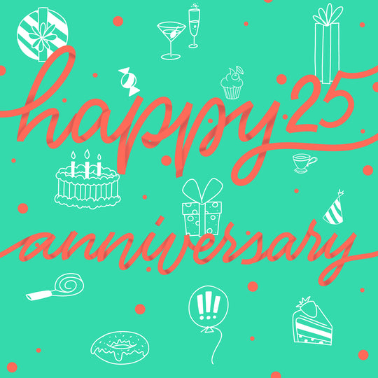 Happy 25th Anniversary Drinks And Gifts