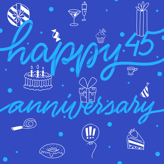 Happy 45th Anniversary Drinks And Gifts