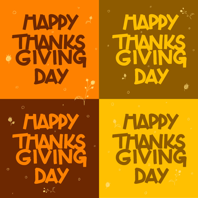 Happy Thanksgiving Orange Colors