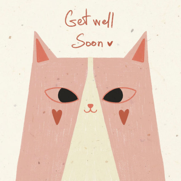 Get Well Soon Cute Cat Card