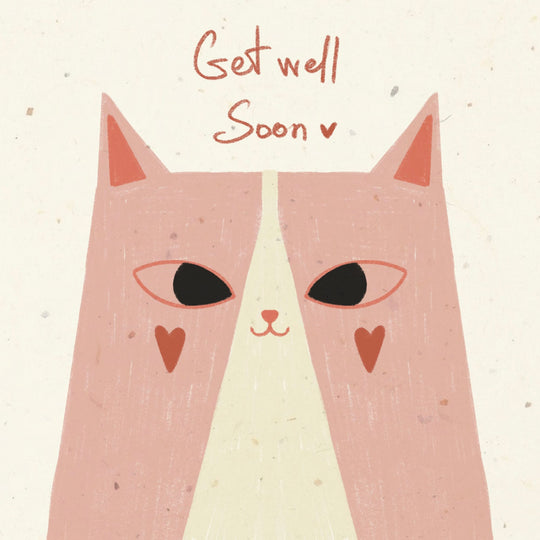 Get Well Soon Cute Cat Card