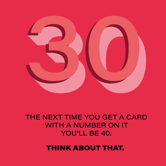 Think About That 30th Birthday Card
