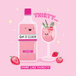 Happy 30th Birthday Gin O'Clock Card Style_Funny