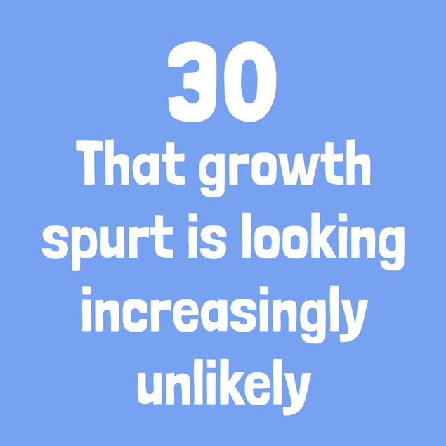 30 Growth Spurt Birthday Card