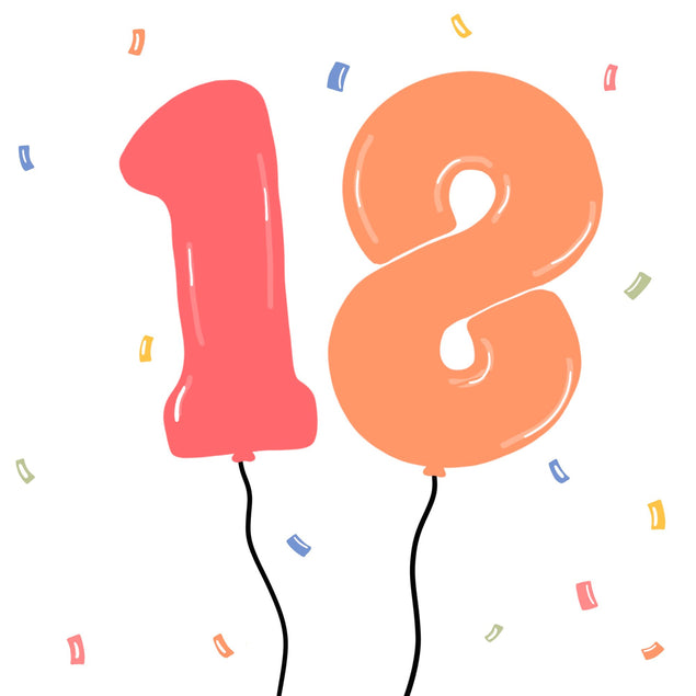 18 Balloons Multi Card