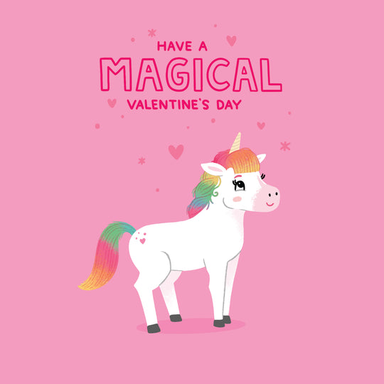 Have A Magical Valentine's Day Adorable Unicorn Card