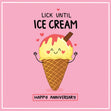 Happy Anniversary Lick Until Ice Cream Card Occasion_Anniversary Occasion_Wedding Anniversary Style_Rude