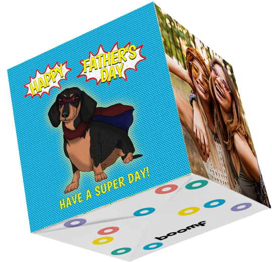 Have A Super Day! Bomb 3D Cube Card