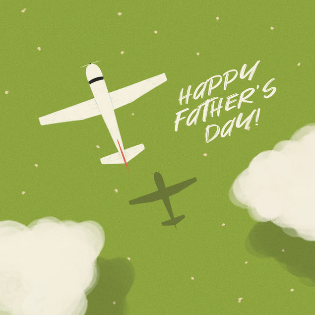 Happy Father's Day Plane Green