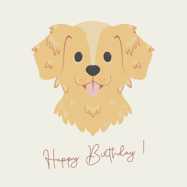 Happy Birthday Golden Retriever Puppy